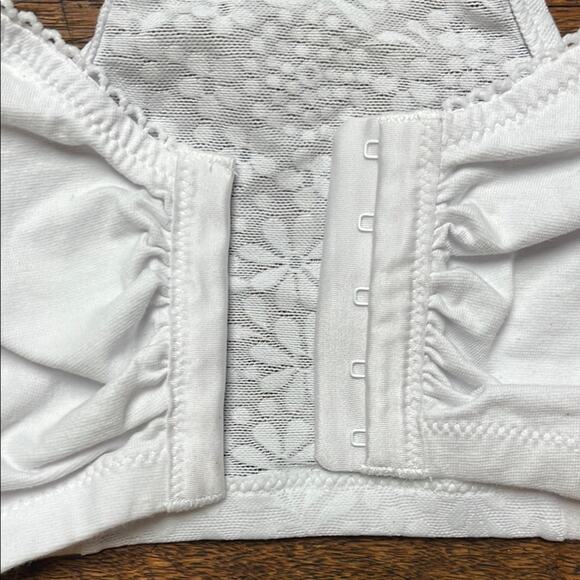 Glamorise Front Closure Cotton T-Back Comfort Bra White 38 BCD - Picture 6 of 6